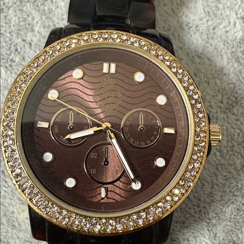 🧡 Crystal Bezel Tortoise Band Watch 🧡